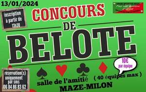 CONCOURS DE BELOTE 