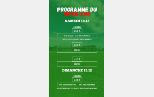 PROGRAMME U13 - U15F - U18F