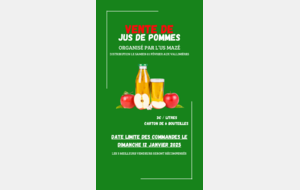 VENTE DE JUS DE POMMES