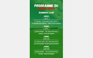 PROGRAMME U11F - U13F - U15F