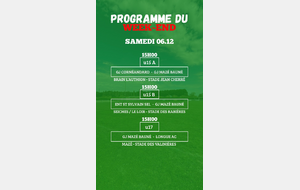 PROGRAMME U15 - U17