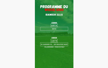 PROGRAMME U18F
