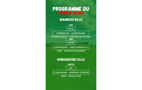 PROGRAMME U15 - U17