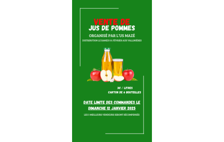 VENTE DE JUS DE POMMES