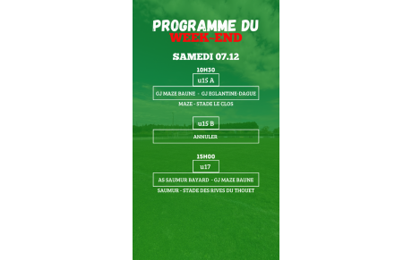 PROGRAMME U15 - U17
