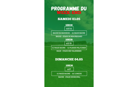 PROGRAMME U15 - U17