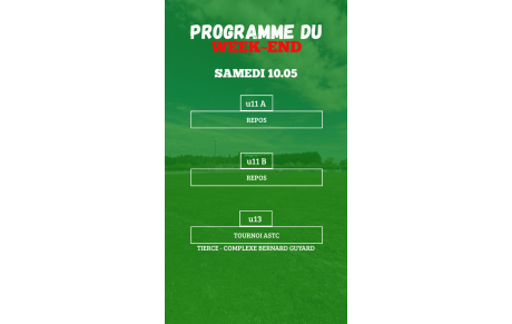 PROGRAMME U11 - U13