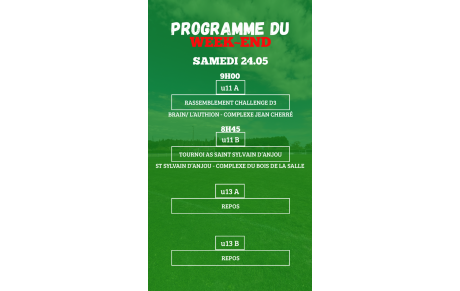 PROGRAMME U11 - U13