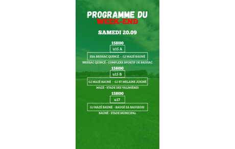 PROGRAMME U15-U17