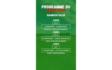 PROGRAMME U15-U17