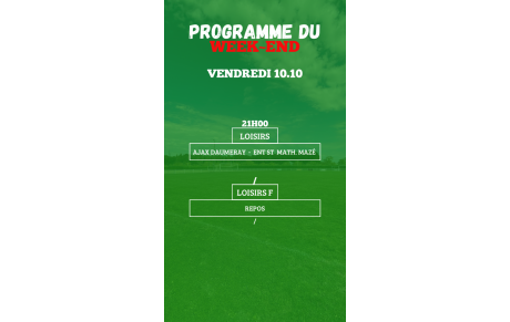 PROGRAMME LOISIRS - LOISIRS F