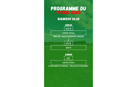 PROGRAMME U15 - U17