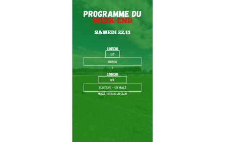 PROGRAMME U7 - U9