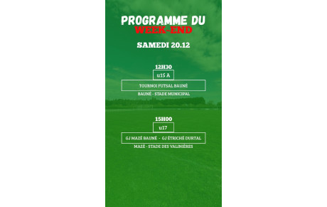 PROGRAMME U15 - U17