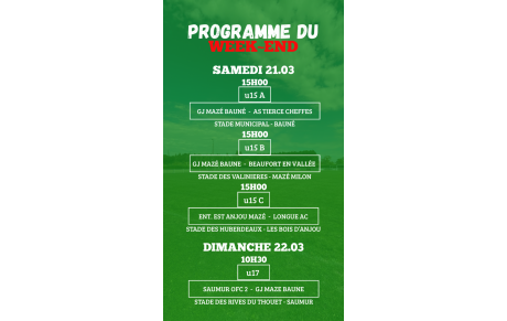 PROGRAMME U15 - U17