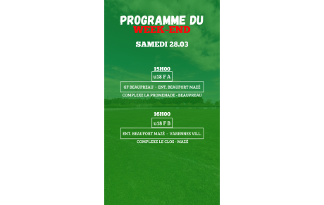 PROGRAMME U18F