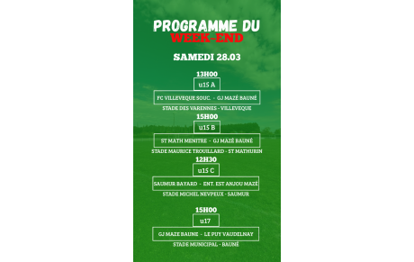 PROGRAMME U15 - U17